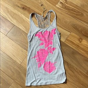 Get Inked NEVER WORN gray lace tank top